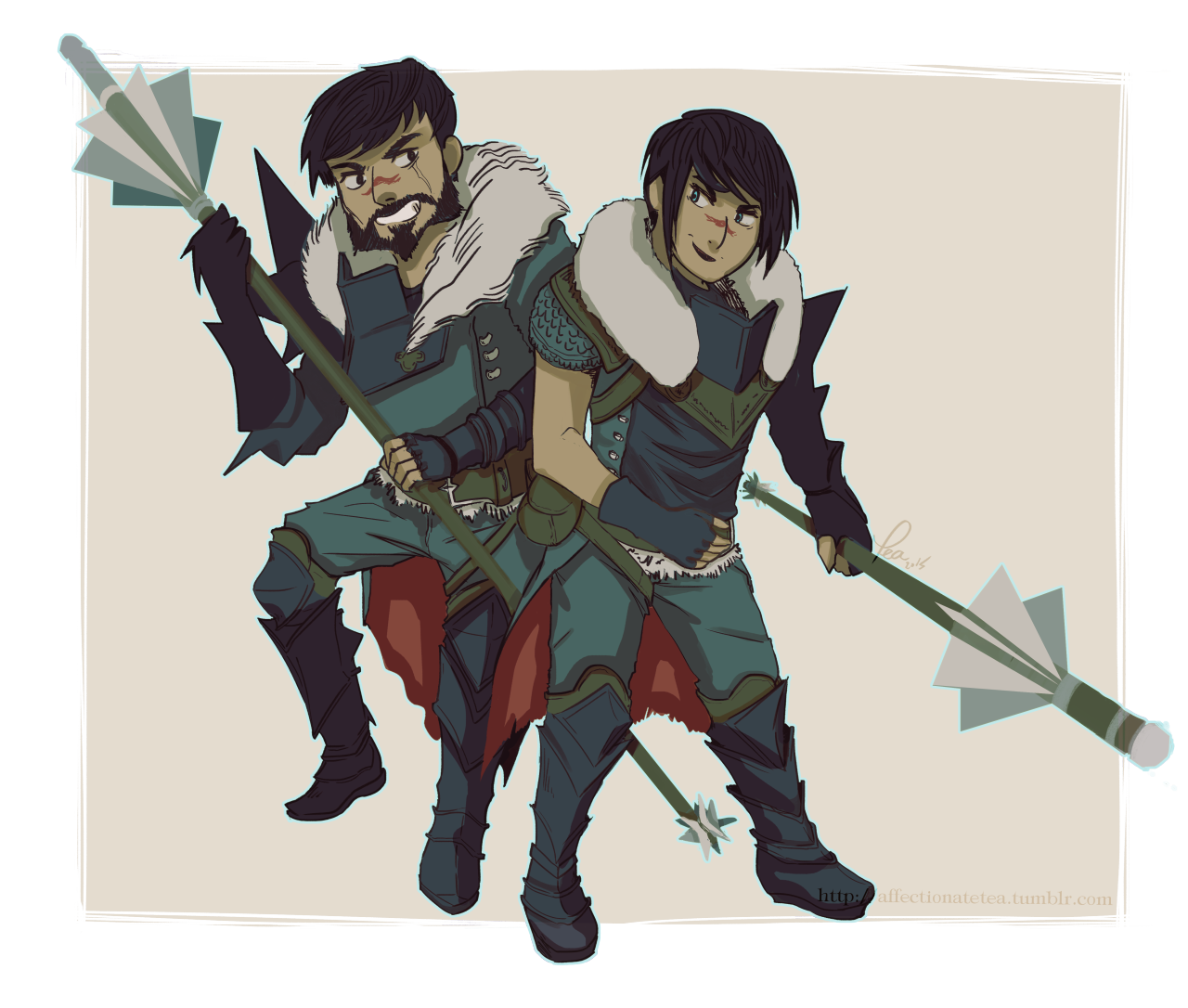 art of both gender options for Hawke