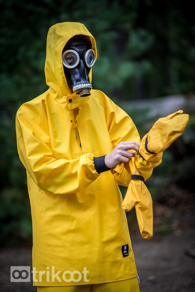 trikoot:  Fun in rain gear on an August evening in Tampere, Finland. 