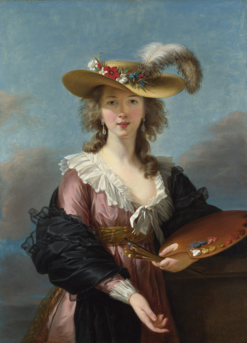 Elisabeth-Louise Vigée-Lebrun - Self-portrait in a Straw Hat (1782)