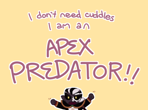 in-her-dream-realm:Even Apex Predators need cuddles from time to time 2jiu <3 checkmate @askminiw