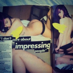 wildfoxwithowleyes:  My ass all over the pages xD got my FRONT mag today @frontarmy 