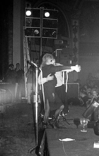 pink-anarchist-grrrl:  Virgin Prunes on stage, circa 1983. 