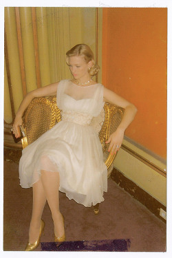 avagardner: January Jones during a costume fitting for Mad Men