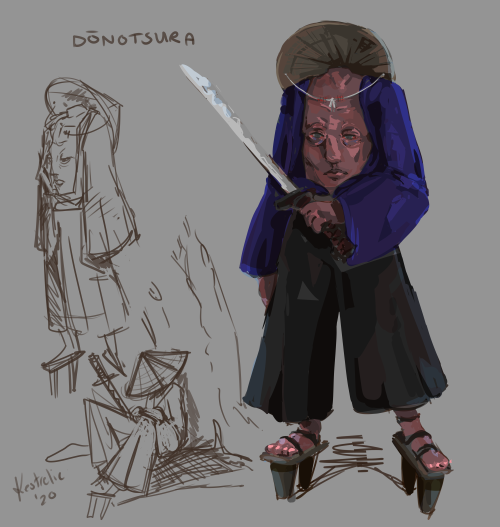 Dōnotsura : headless, human-like yokai with its face on its torso. 