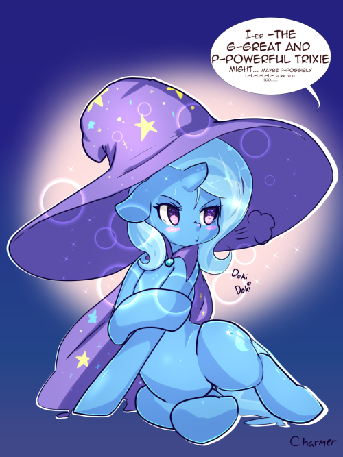 acharmingpony:  More sparkles! Tsundere Trixie redraw. 