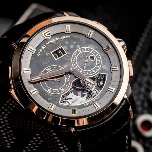 simplyclassywatches:  The first watch movement @ChristopheClaretOfficial designed, in 1989, was a minute repeater. The Allegro follows in this heritage. It uses a smoked sapphire dial to highlight the workings of the repeater. One of the things that make