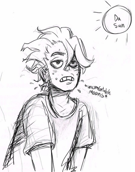 I bet fugo gets sweaty, thats why he wears all those holes