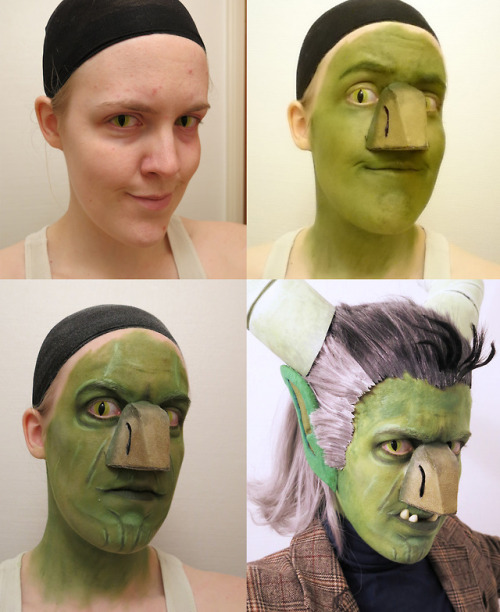 jigget-cosplay: My makeup progress of Strickler from Trollhunters.