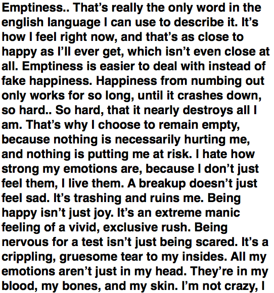 boys-and-suicide:  I wrote this all out at once, didn’t edit it, and put my everything