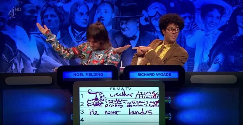 mrsbobfossil:Noel and Richard (aka Humanity’s Last Hope) - Big Fat Quiz of Everything - Jan 6,