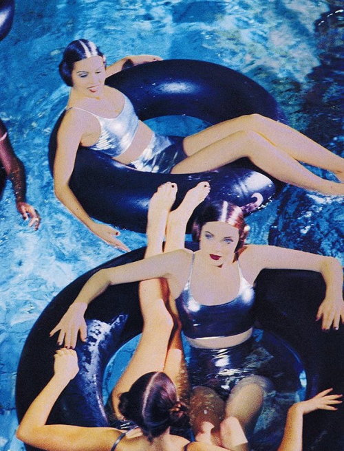 vogue:  Bikini season is almost over! Make the most of it with a little pool time inspiration from the Vogue Archive. 