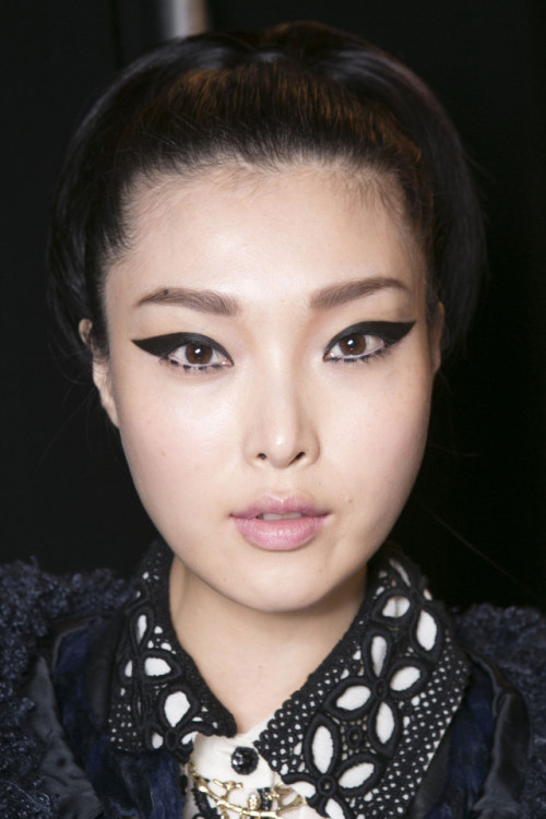 Sung Hee at Anna SuiFall/Winter 2013Look Number 28, Backstage