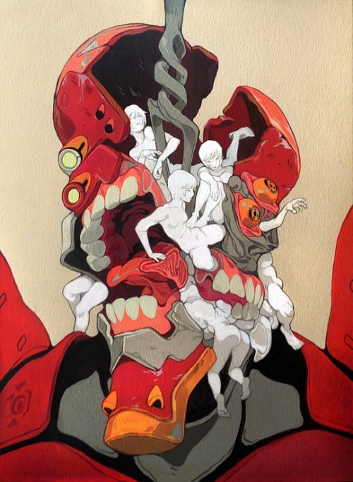 sachinteng:
“ sachinteng:
“ ‘Agnus Dei‘ For Qpop Shop’s GAINAX Show
My painting for the Gainax show tonight at 7pm in Q2. I’ve got a soft spot for Evangelion. A gross, creepy, mutilated soft spot. I was probably way too young to watch this when I...