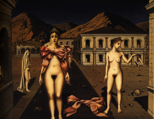 The Pink Bows, Paul Delvaux, 1937