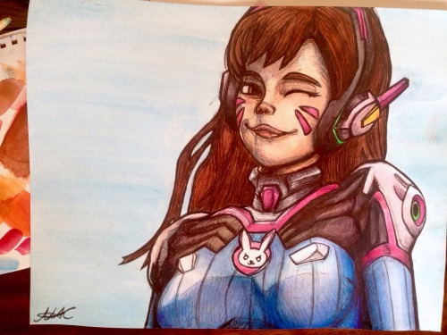 nastyadrawsstuff: Finished the D. Va drawing that I was working on.