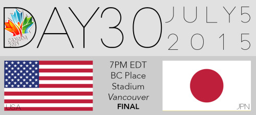 wwcgraphics:FIFA Women’s World Cup Canada 2015: Day 30Final: USA vs. Japan