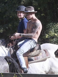 Buzzfeed:  A Rather Sad Justin Bieber Went For A Horseback Ride.  