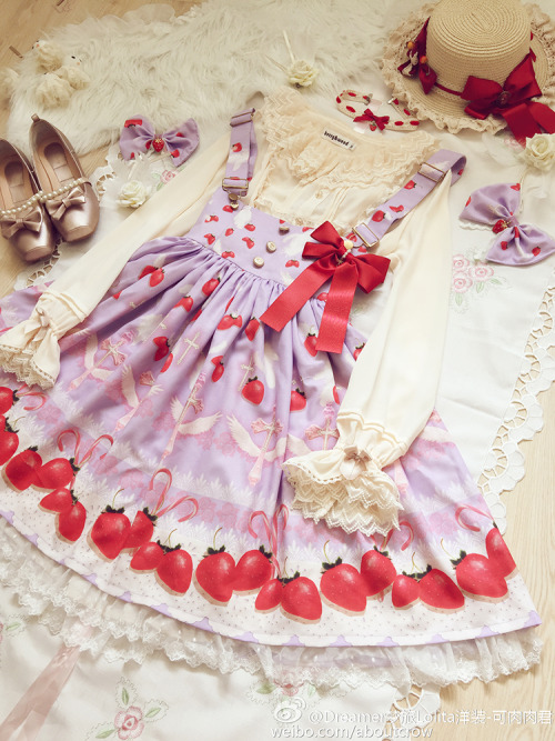 truth2teatold:Dreamer Strawberry Cross series preorder - jumperskirt, one piece dress, suspender s