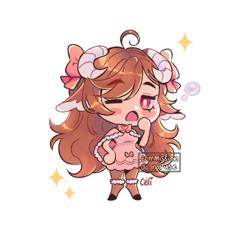 aries↳ chibi commission for roadkillrose on twt!