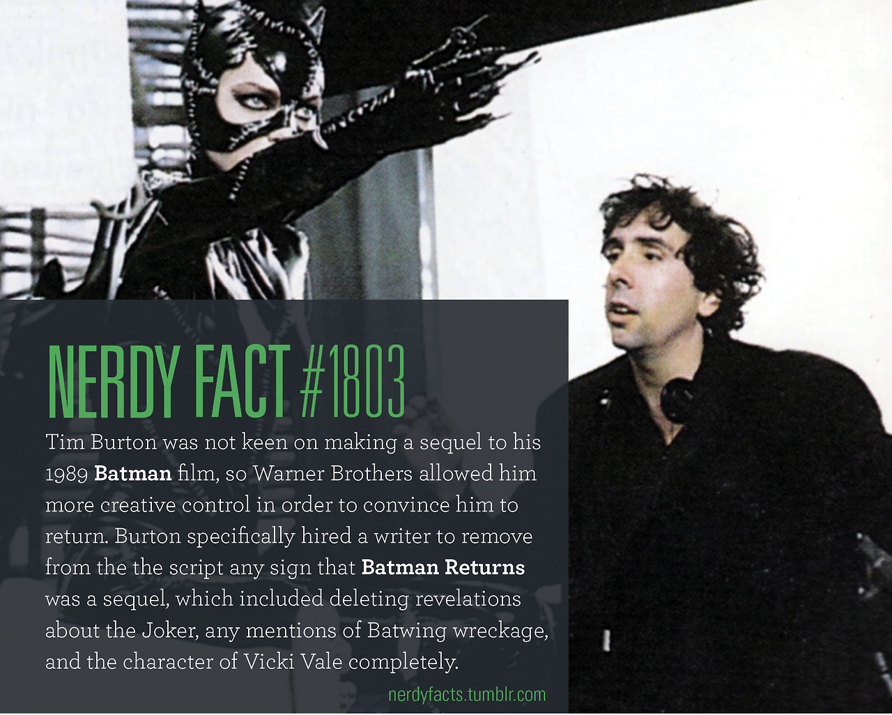 NERDY FACTS — Nerdy Fact #1803: Tim Burton was not keen on...