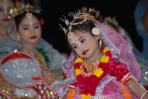 Glimpses of Rasalila dance at ISKCON temple, Imphal, Manipur