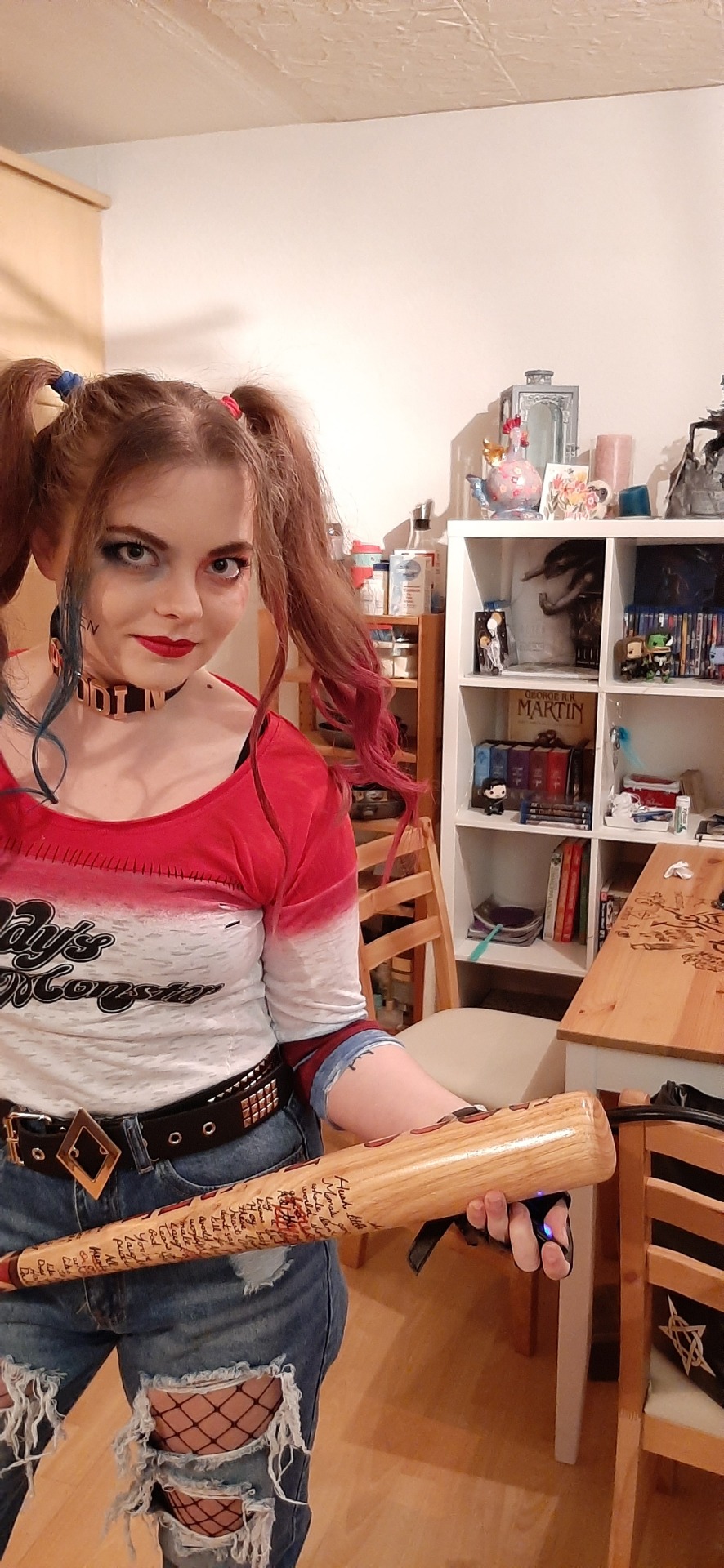 Karneval Suicide Squad Harley Quinn Damen Fasching Cosplay Kostüm Outfits Sets 0