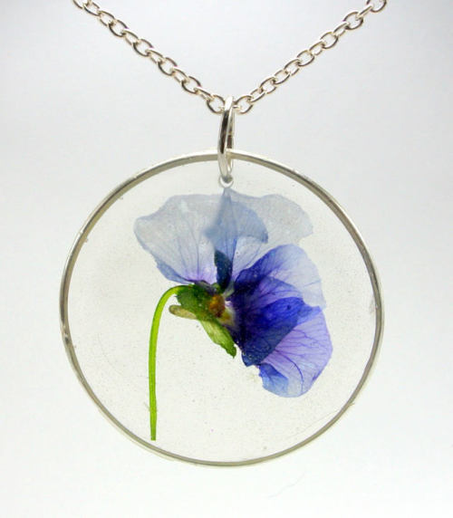 Purple Pansy Pendant // DianthaDesigns