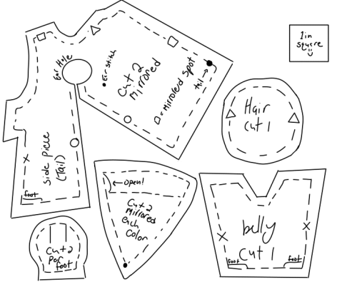 1998 Furby Pattern (Tail Version)