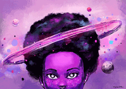 etoilearts:  afro so big it has it’s own gravitational pull  