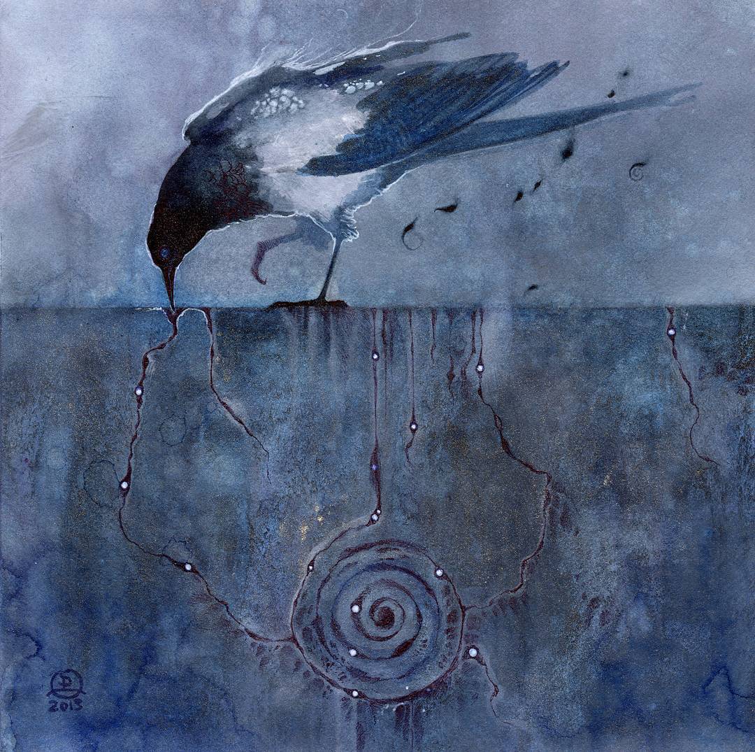 shadowscapes-stephlaw:
““One for Sorrow”
#magpie #nurseryrhyme #watercolor #painting #bird
”