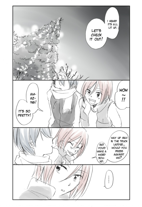 toukosyo: 【凛遙】11歳と12歳のクリスマス by わたるん || translated by me the sfx in the first panel say “ding dong