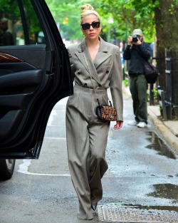 ladygagas:  Gaga out in NYC today