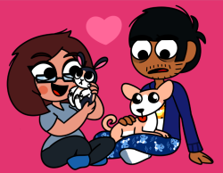 curiousnesska:pizzasupper-art:  happy valentines day yo  Woooooow this is great!!!  :3 Happy  Valentines Day Jerbear  i knew you two were in love with each other