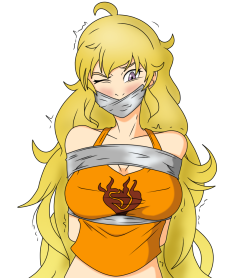 gaggedotaku:  Yang in tape pajamas by Ninman-42