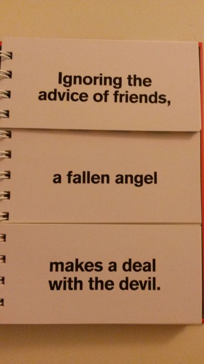 memorizingthedigitsofpi:  So I was flipping through the Amazing Story Generator and ended up writing season 6 of Supernatural. 