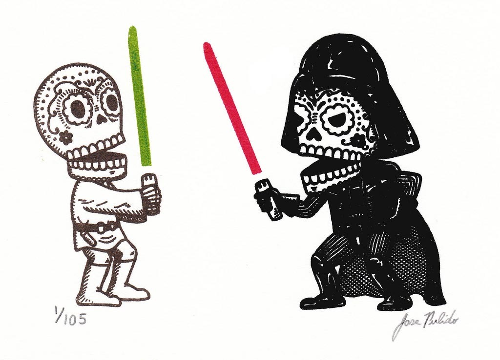 alwaysstarwars:  Wonderful Star Wars calaveras by Jose Pulido in honor of Dia de