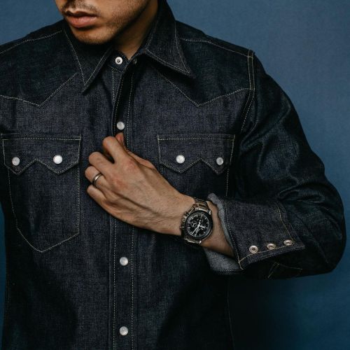 Bryceland’s (@brycelandsco ) sawtooth western denim shirt from Brogue . . . . . . #brycelandsc