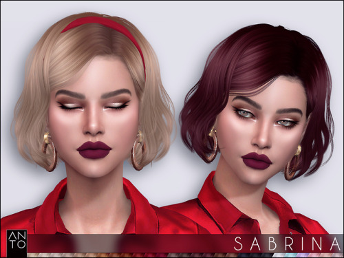antosims: Sabrina Hairstyle27 coloursworks with hatsbaked shadowsheadband under hats cattegoryHope y