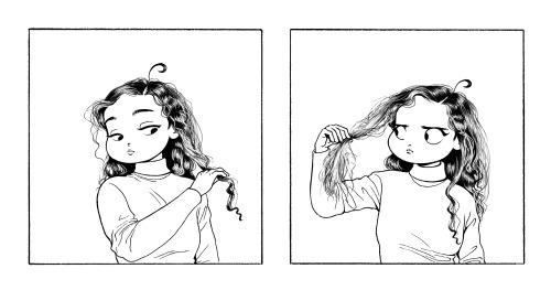 cassandracalin: New comic about my indecisive hair.Read here Literally me