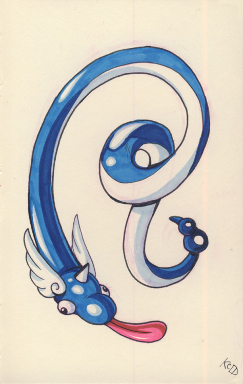 I’ve always wondered how beautiful Dratini and Dragonair ended up turning into a big derpy lum