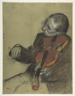 Edgar Degas (French, 1834-1917), Violinist,