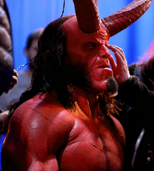 hellboysource: David Harbour on the set of Hellboy (2019)