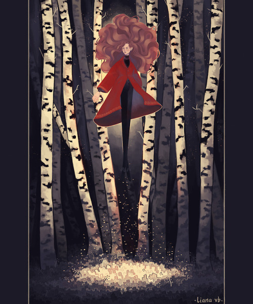(Please click for high res!!)She can see things in the trees that we cannot   I will also be making 