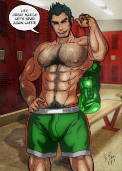 reksdraws:  Some fanart this time, of Little Mac - though the ‘little’ part’s debatable. :3cNSFW and alt. versions below cut! Keep reading