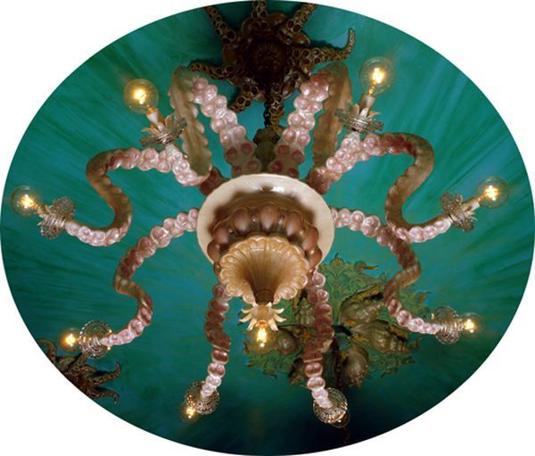 little-bunnys-creepies:  Octopus inspired chandeliers.  A few were created by the