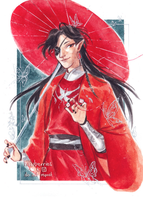 also, after some mild panic about what shade of red to use, successfully painted hualian [images are