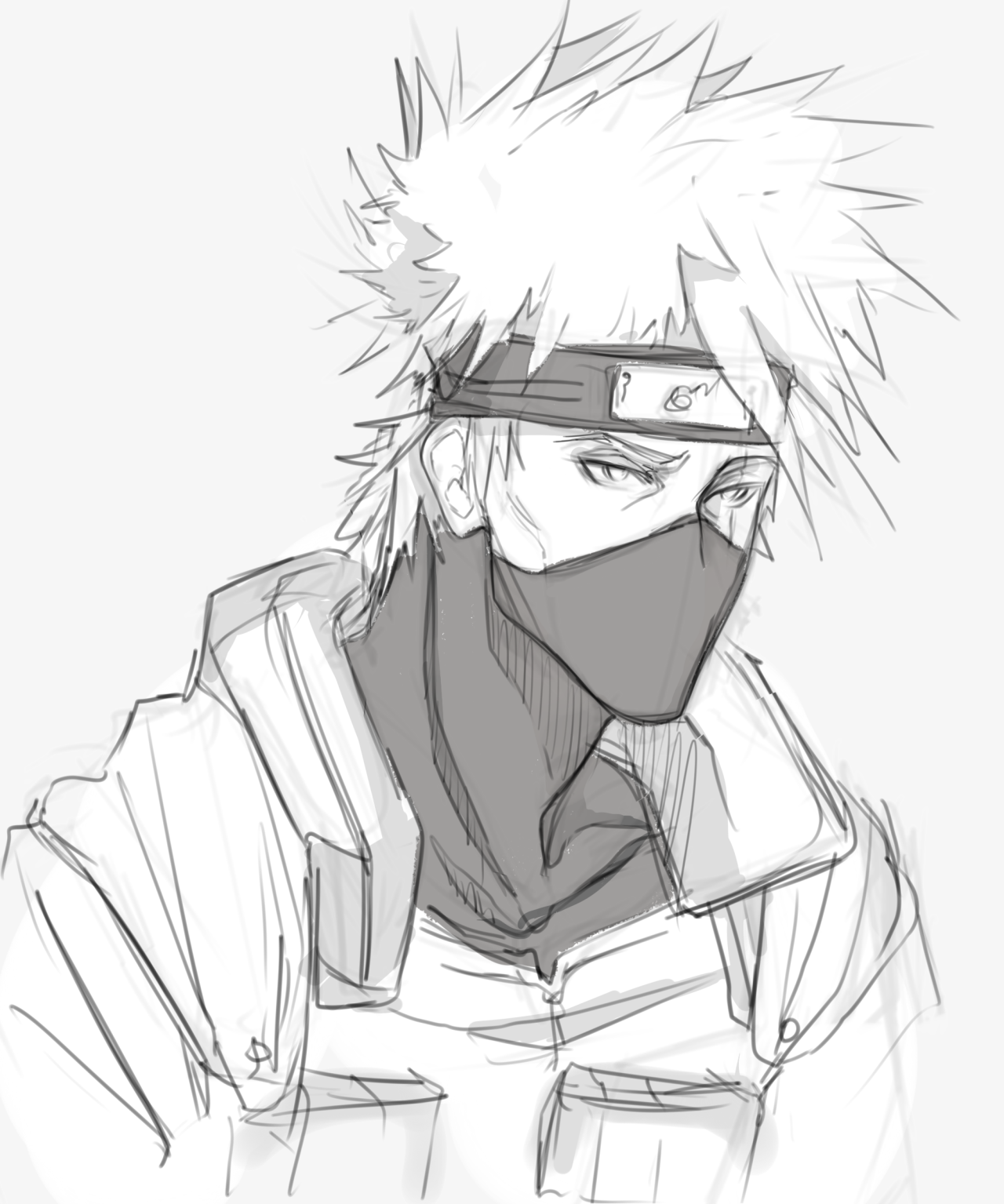 lawlliets:  PRETTY MUCH all of my Kakashi drawings from the last few months! You