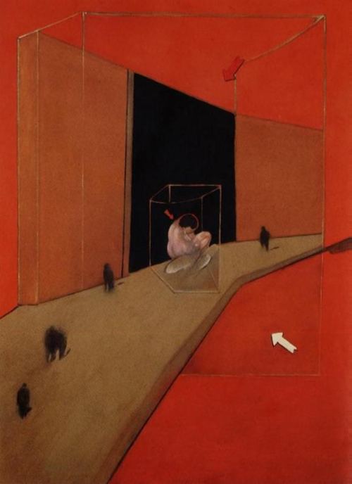 artist-francis-bacon: Figures in a street, 1983, Francis Bacon