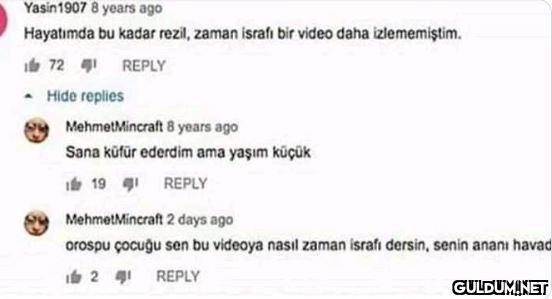 Küfür etmek için 8 yıl...