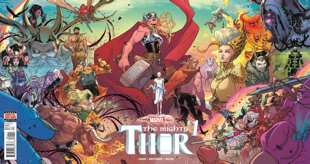 The Goddess of Thunder returns to keep the peace across the Ten Realms with an all-new series! Look for your copy of The Mighty Thor #1, out Wednesday at Curious Comics!